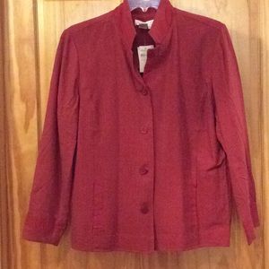 Coldwater Creek Red Linen Jacket 1X